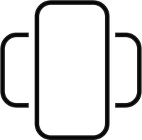 Can be mounted in 
portrait or landscape mode